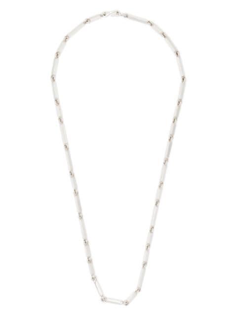 Cuadrangular silver necklace by MAOR