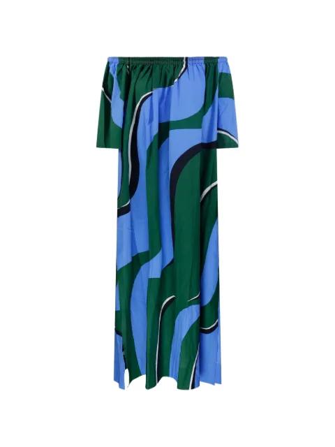 Palao Madone printed off-shoulder dress by MAPOESIE