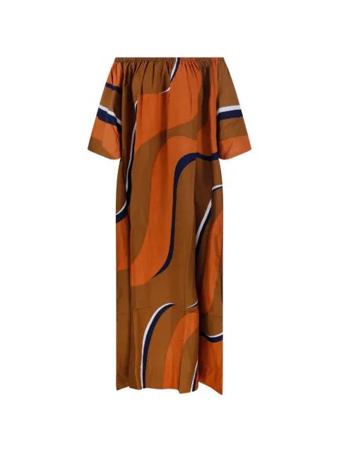 Palao Madone printed off-shoulder dress by MAPOESIE