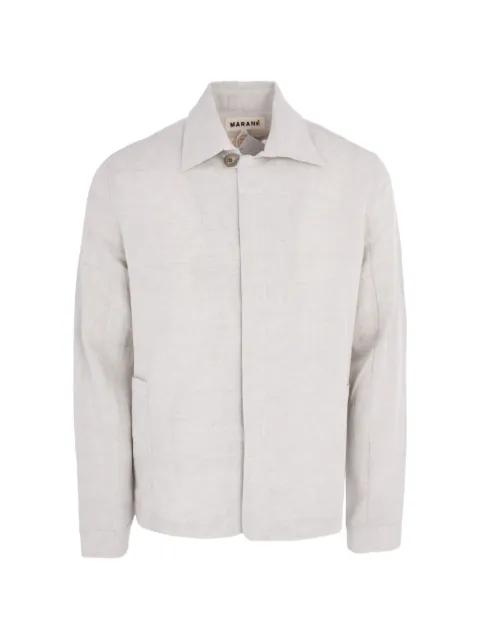 concealed-fastening shirt jacket by MARANE
