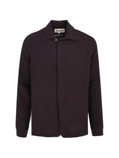 concealed-fastening shirt jacket by MARANE