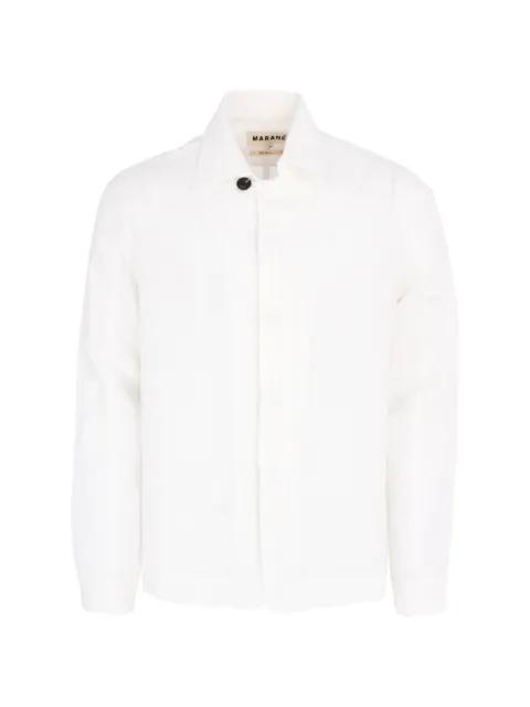 concealed-fastening shirt jacket by MARANE