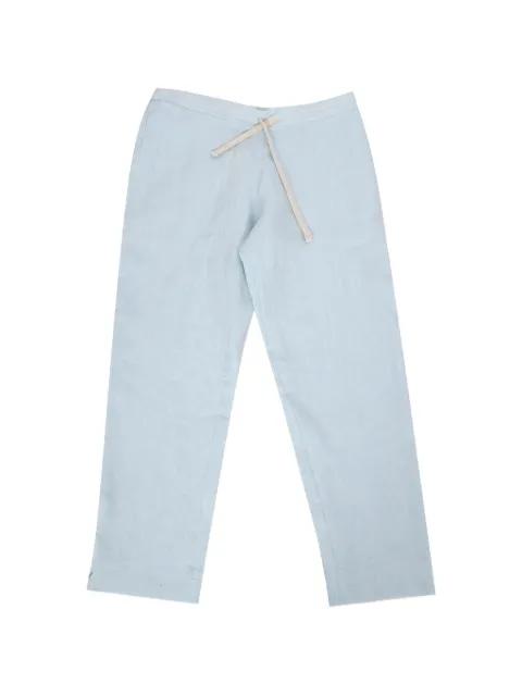 drawstring-fastening linen trousers by MARANE