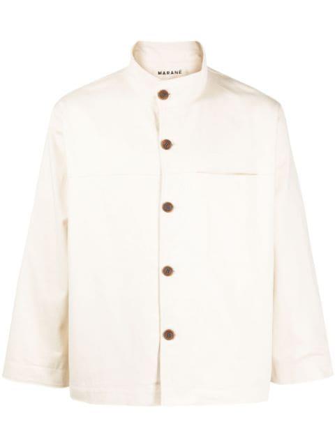 funnel-neck shirt jacket by MARANE