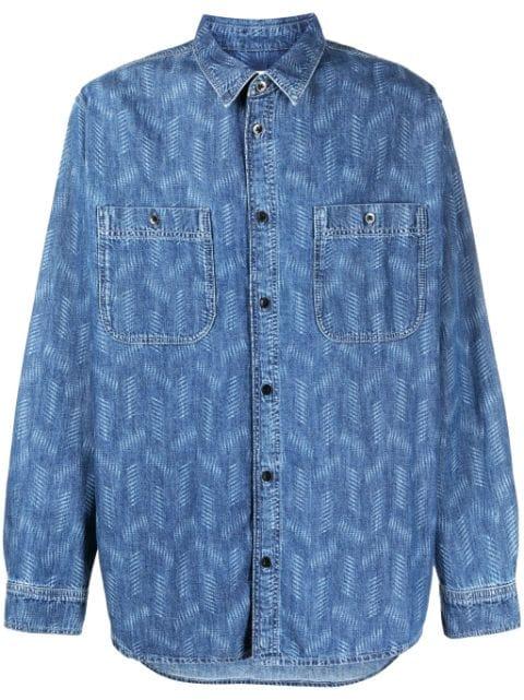 Bhelyn geometric-print denim shirt by MARANT