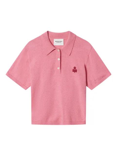 Althea buttoned logo polo top by MARANT ETOILE