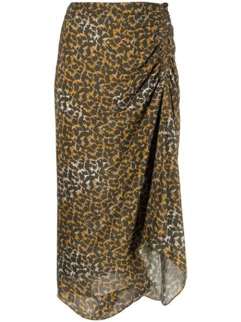Azaria floral-print draped skirt by MARANT ETOILE