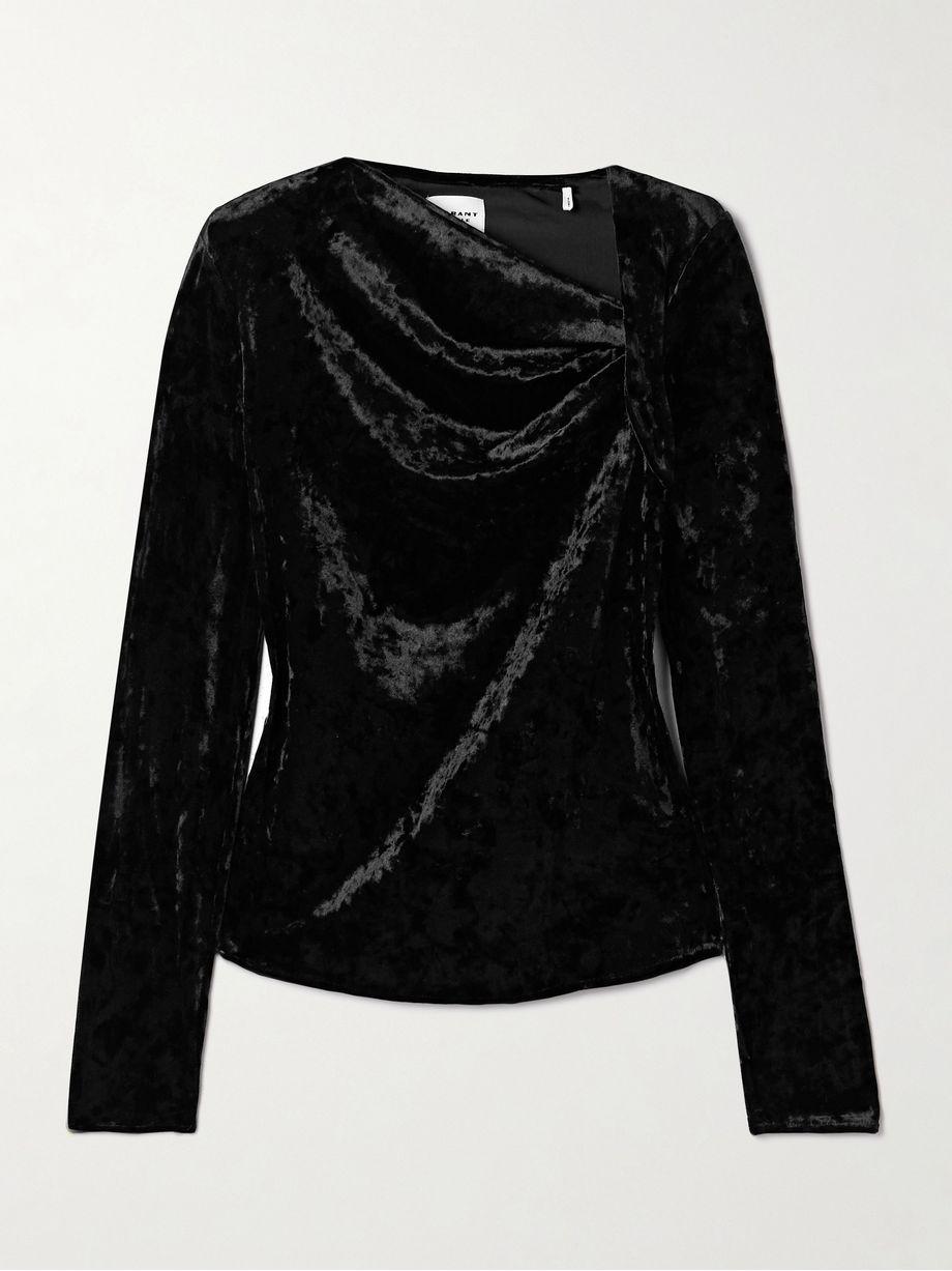 Baixa draped velvet top by MARANT ETOILE