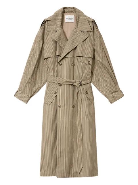 Chilma striped-pattern coat by MARANT ETOILE
