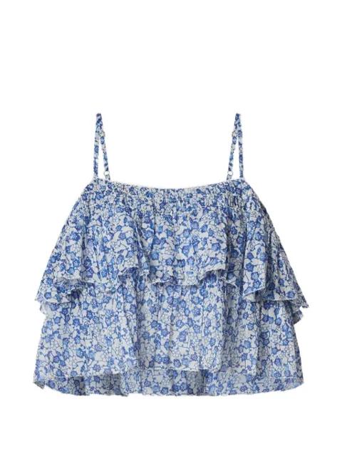 Erisa ruffled floral-print top by MARANT ETOILE