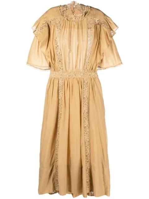 Galina guipure lace-trim dress by MARANT ETOILE