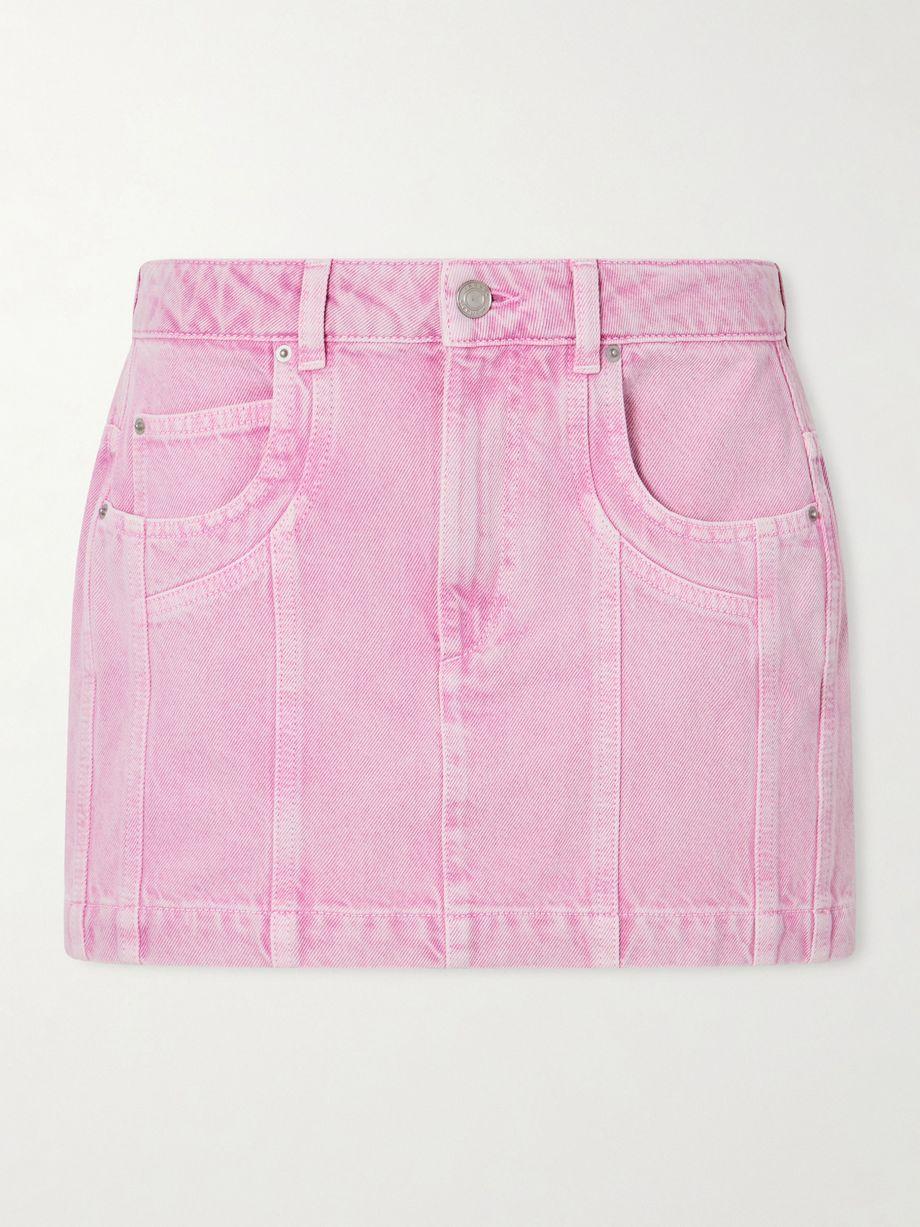 Juana paneled denim mini skirt by MARANT ETOILE