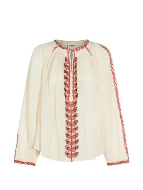 Lena embroidered pleated tunic by MARANT ETOILE