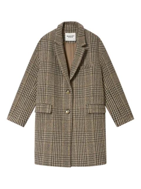 Limiza check button coat by MARANT ETOILE