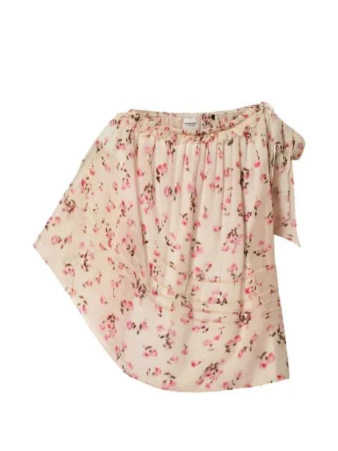 Loeva floral-pattern one-shoulder blouse by MARANT ETOILE
