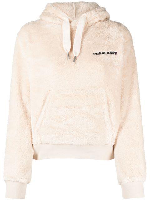 Maeva logo-embroidered fleece hoodie by MARANT ETOILE