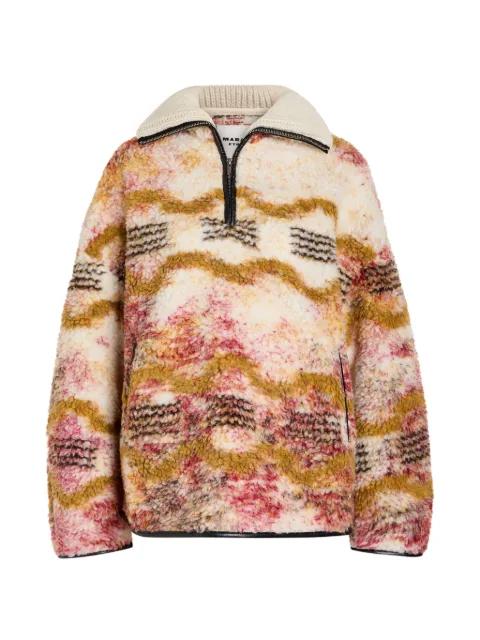 Marner patterned fleece top by MARANT ETOILE