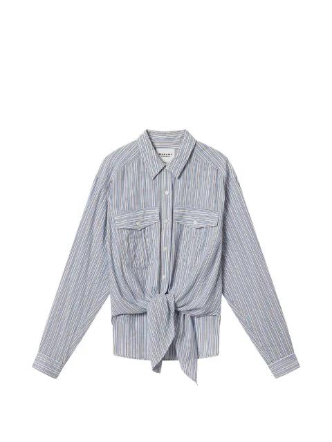 Nath striped tie-front jacket by MARANT ETOILE