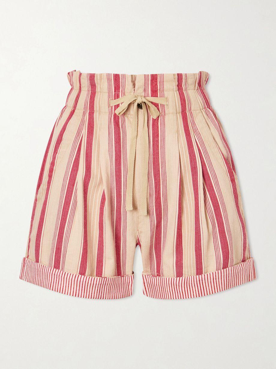 Nirma pleated cotton-twill shorts by MARANT ETOILE