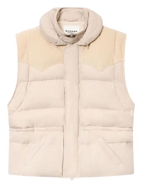 Olfa corduroy-detail padded gilet by MARANT ETOILE