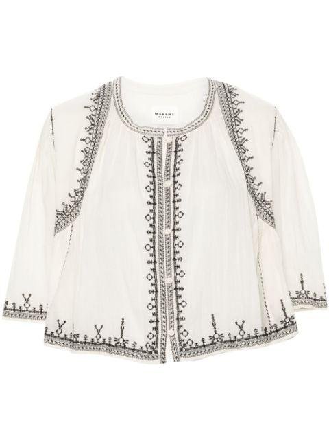 Perkins embroidered-detailing blouse by MARANT ETOILE