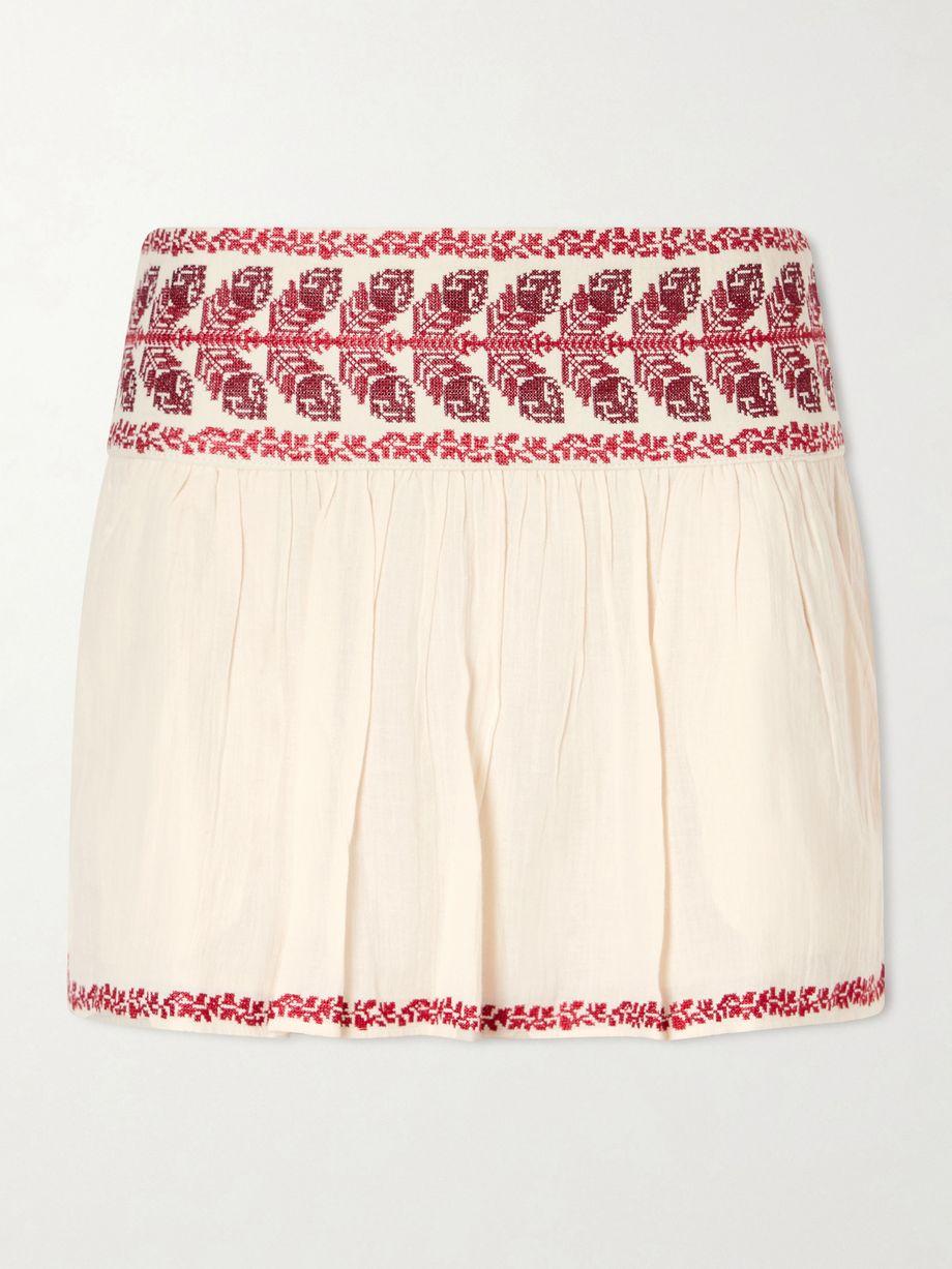 Picadilia embroidered organic cotton mini skirt by MARANT ETOILE