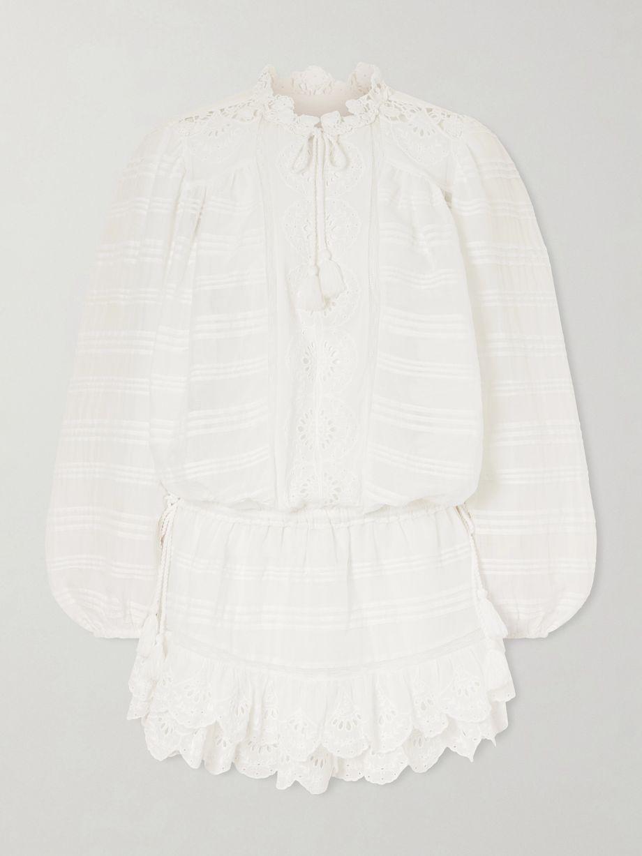 Preya broderie anglaise cotton mini dress by MARANT ETOILE