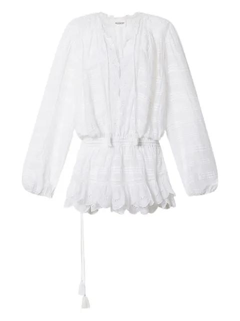 Preya eyelet ruffled dress by MARANT ETOILE