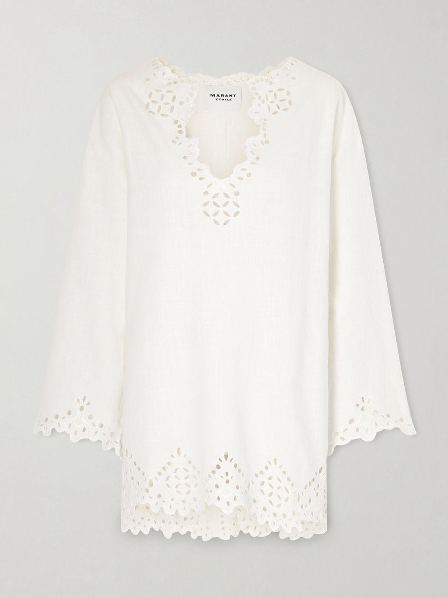 Sherazade scalloped broderie anglaise cotton mini dress by MARANT ETOILE