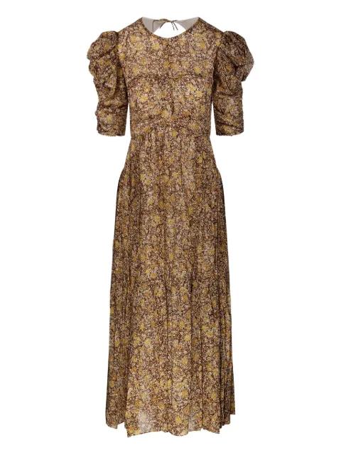 Sichellia puff-sleeve floral maxi dress by MARANT ETOILE