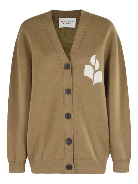 V-neck logo cardigan by MARANT ETOILE