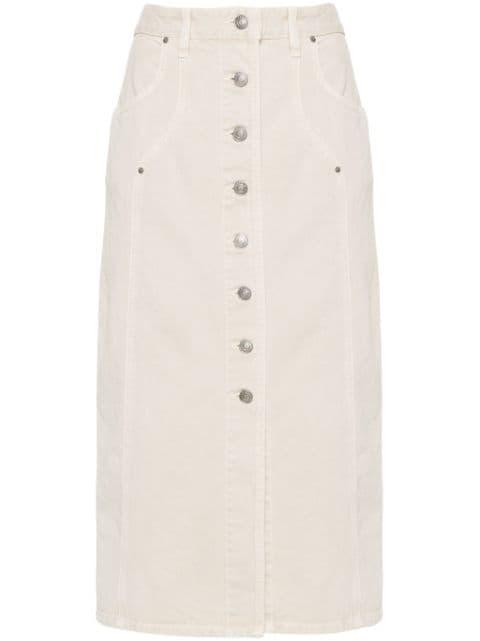 Vandy denim midi skirt by MARANT ETOILE