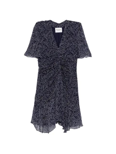 Vivienne printed V-neck mini dress by MARANT ETOILE