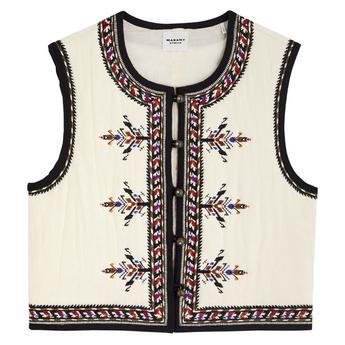 Women's V Zeana Embroidered Padded Slim-Fit Gilet by MARANT ETOILE