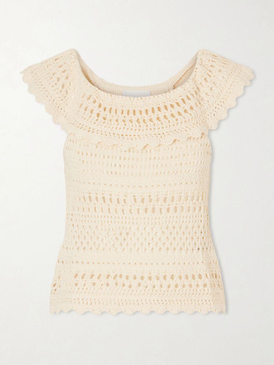 Zaelle crocheted cotton-blend top by MARANT ETOILE