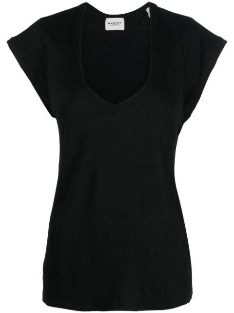 Zankou linen short-sleeve top by MARANT ETOILE