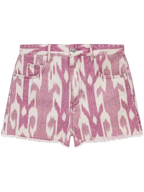 abstract-pattern print shorts by MARANT ETOILE