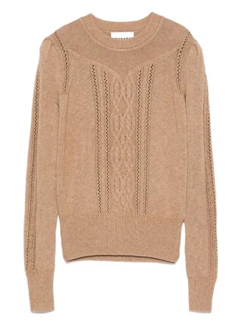 cable-knit puff-sleeve sweater by MARANT ETOILE