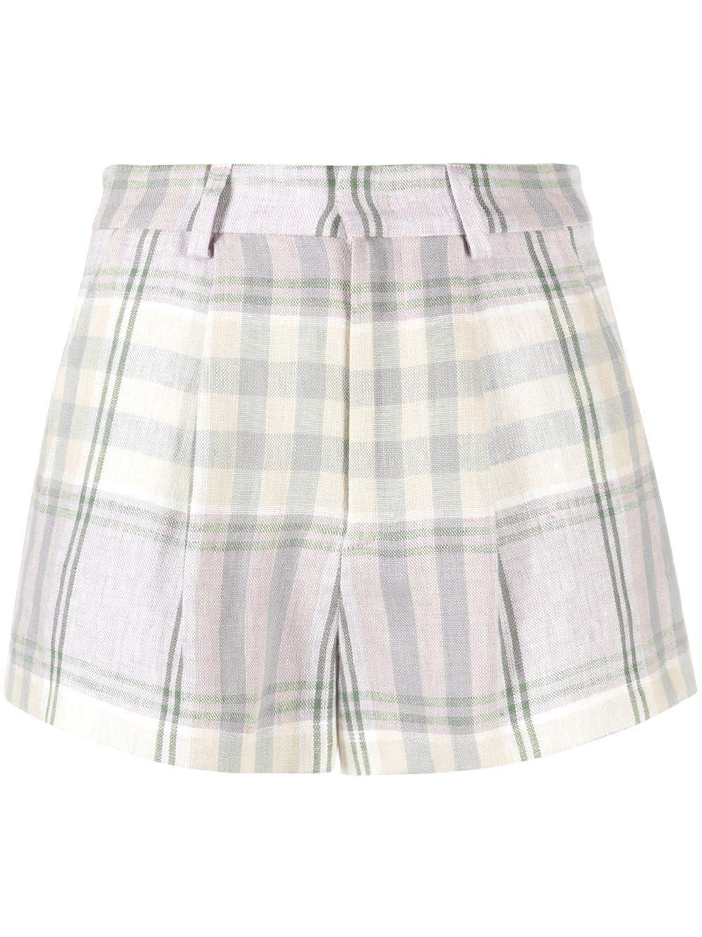 checked linen shorts by MARANT ETOILE