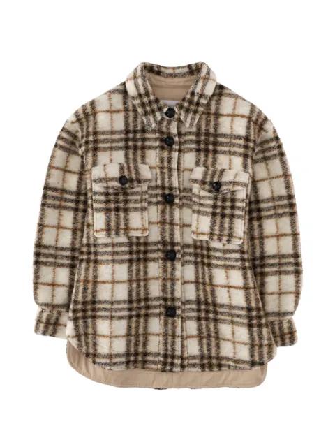 checked pocketed shirt jacket by MARANT ETOILE