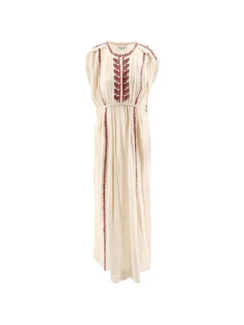 embroidered tie waist dress by MARANT ETOILE