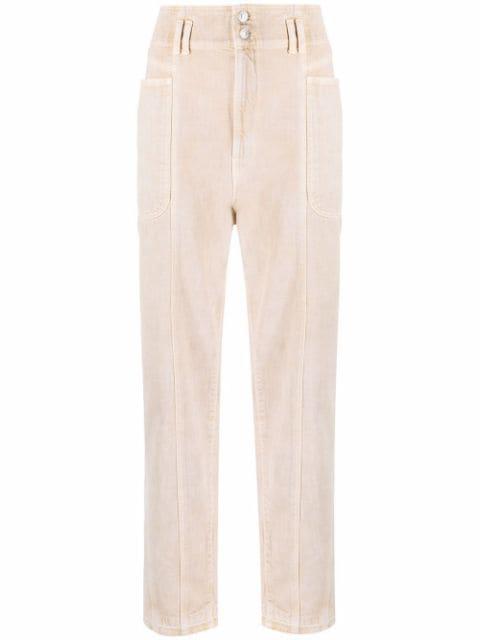 high-rise straight-leg jeans by MARANT ETOILE