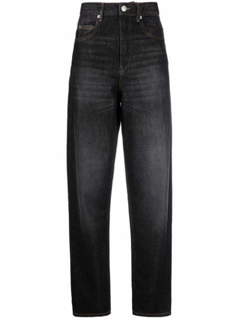 high-waist straight-leg jeans by MARANT ETOILE