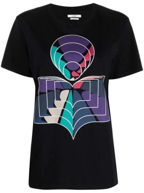logo-print organic-cotton T-shirt by MARANT ETOILE