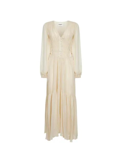 pleated V-neck maxi dress by MARANT ETOILE