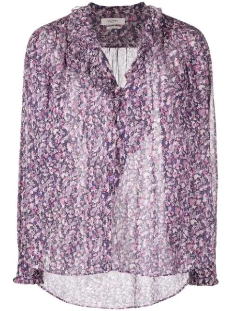 ruffle-detail floral-print blouse by MARANT ETOILE