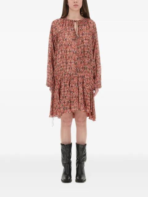 tie-neck patterned mini dress by MARANT ETOILE