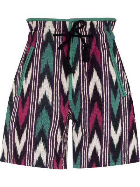 zigzag-print high-waisted shorts by MARANT ETOILE