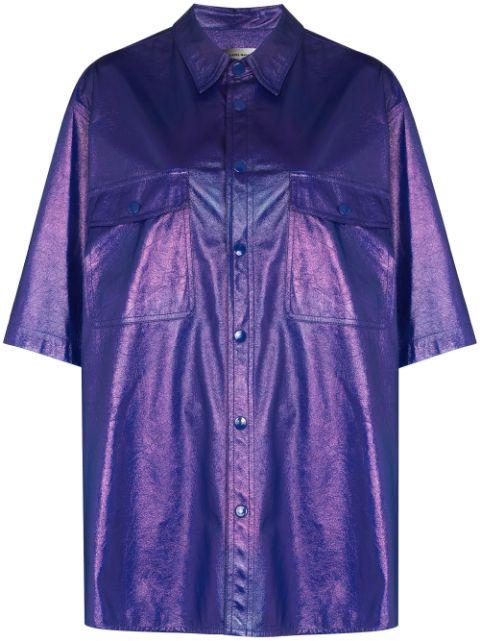 Gilin faux-leather shirt by MARANT