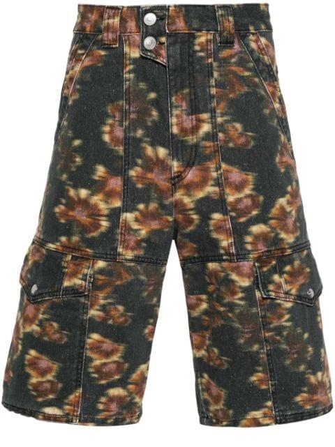 Jemuel abstract-print cargo shorts by MARANT